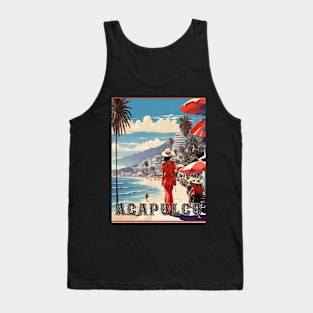 Acapulco Mexico Travel Vintage Poster Tank Top